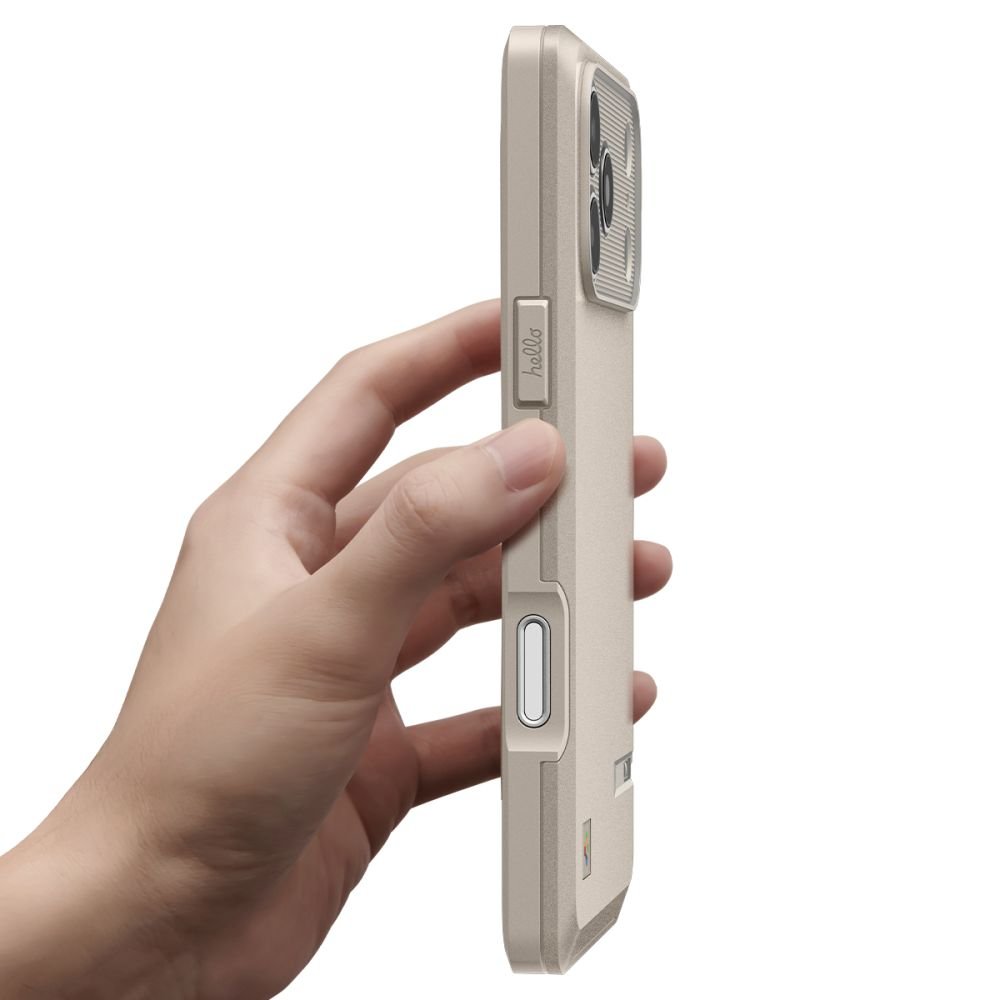 Spigen iPhone 17 Pro Max - Σκληρή Θήκη με Πλαίσιο Σιλικόνης και MagSafe - Classic LS - Stone
