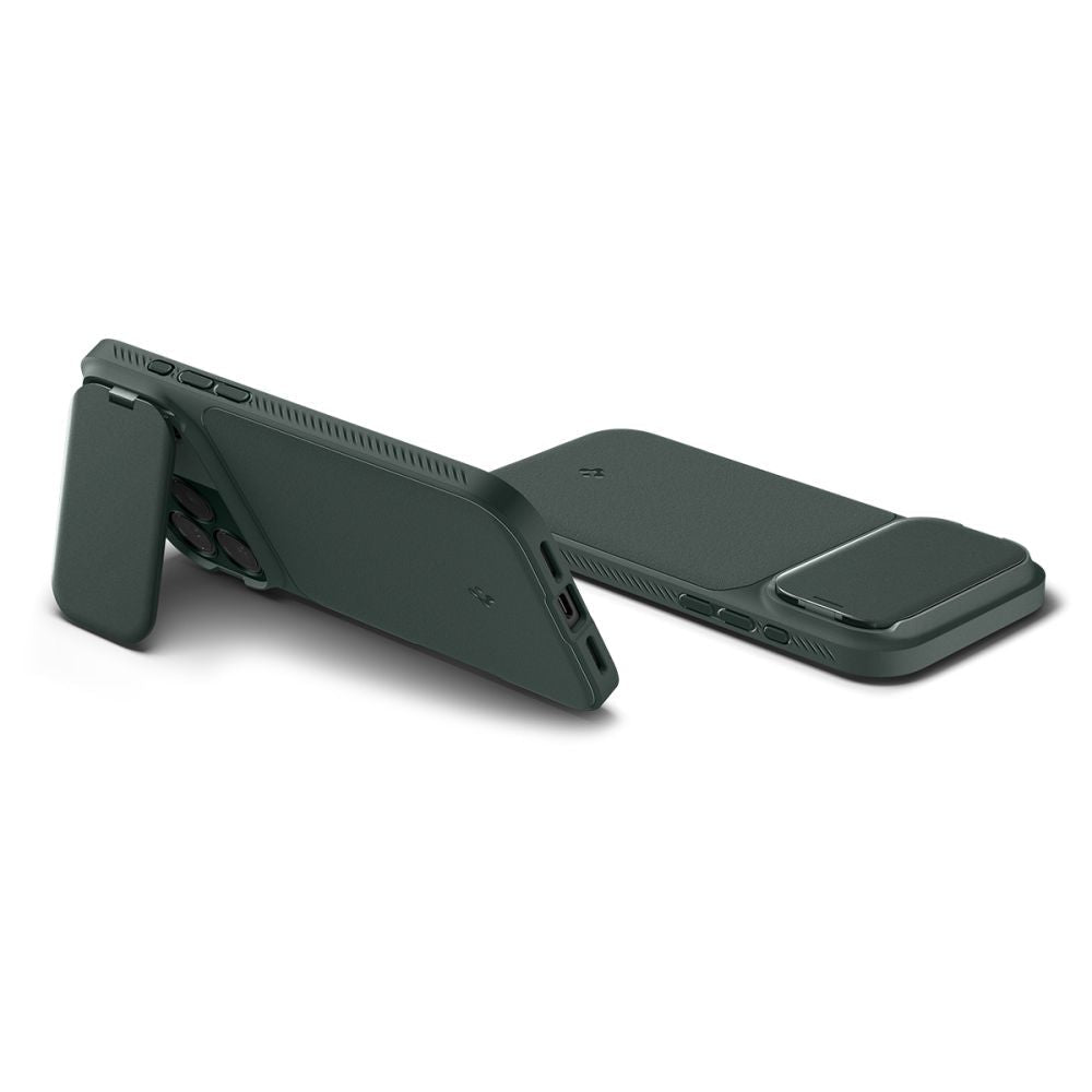 Spigen iPhone 17 Pro Max - Θήκη Σιλικόνης με Κάλυμμα για την Κάμερα και MagSafe - Optik Armor Mag - Abyss Green
