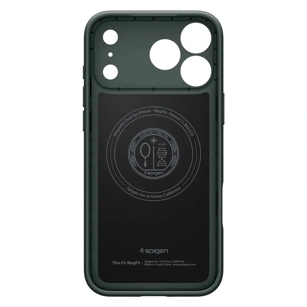 Spigen iPhone 17 Pro Max - Thin Fit Mag - Σκληρή Θήκη με MagSafe - Abyss Green