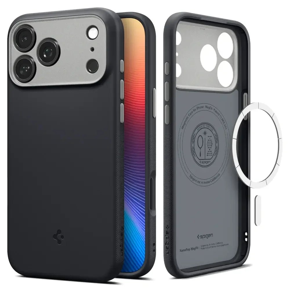 Spigen iPhone 17 Pro - Nano Pop Mag - Θήκη Σιλικόνης με MagSafe - Black Sesame