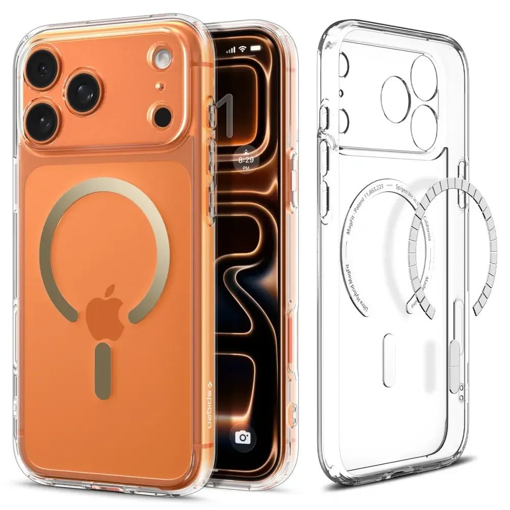 Spigen iPhone 17 Pro - Ultra Hybrid Mag - Σκληρή Θήκη με Πλαίσιο Σιλικόνης Και MagSafe - Clear / Gold