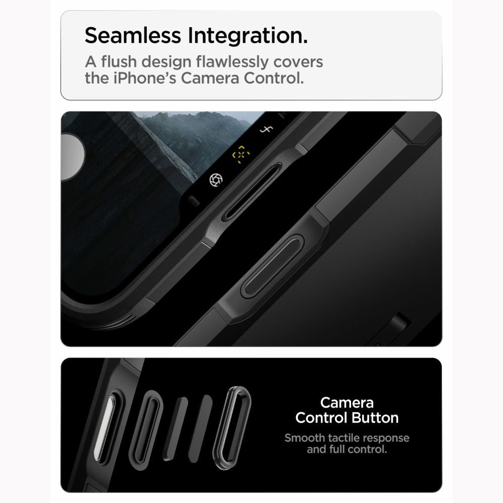 Spigen iPhone 18 Pro / iPhone 17 Pro - MagSafe Σκληρή Θήκη με Πλαίσιο Σιλικόνης και Σταντ - Tough Armor T Mag - Black