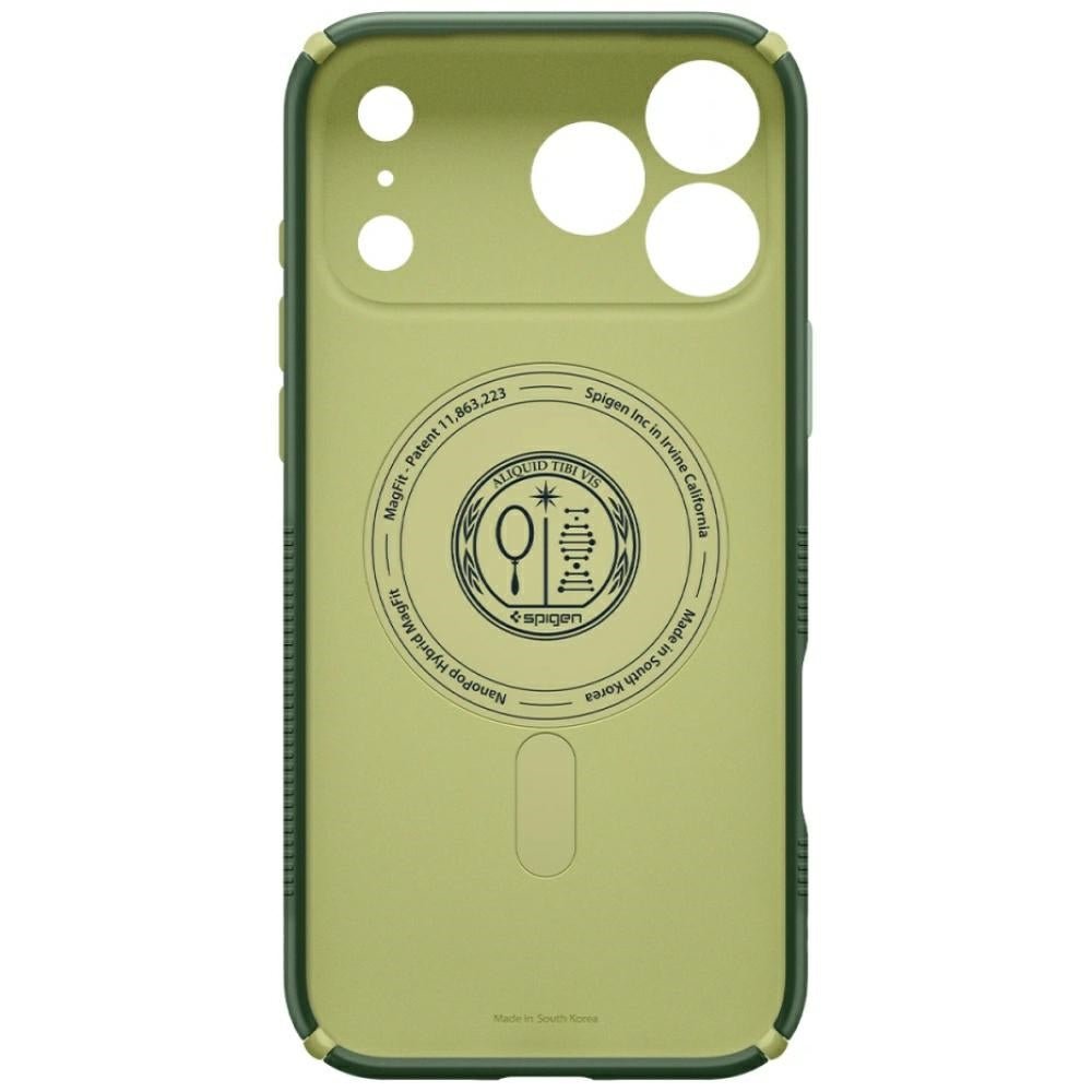 Spigen iPhone 18 Pro / iPhone 17 Pro - Σκληρή Θήκη με Πλαίσιο Σιλικόνης και MagSafe - Nano Pop Hybrid Mag - Avo Green
