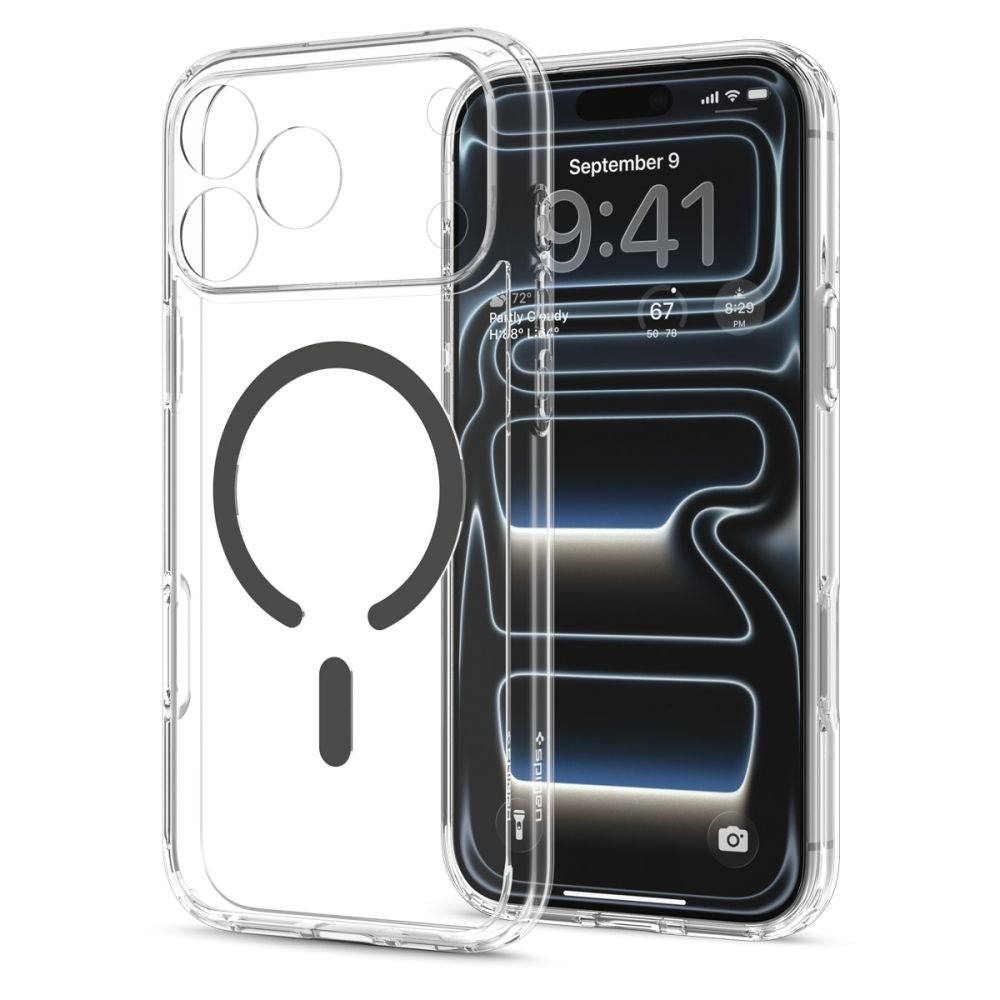 Spigen iPhone 18 Pro / iPhone 17 Pro - Σκληρή Θήκη με Πλαίσιο Σιλικόνης Και MagSafe - Ultra Hybrid Mag - Clear / Graphite