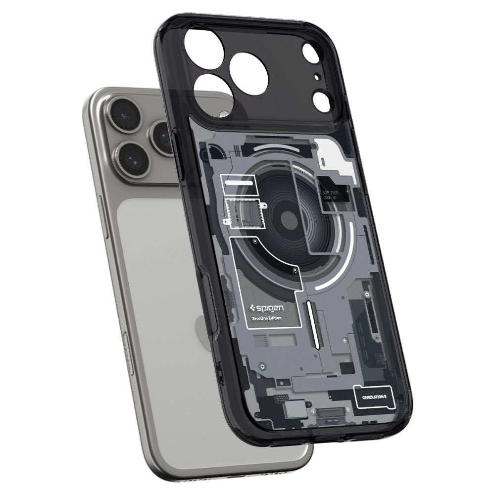 Spigen iPhone 18 Pro / iPhone 17 Pro - Σκληρή Θήκη με Πλαίσιο Σιλικόνης Και MagSafe - Ultra Hybrid Mag - Zero One Black