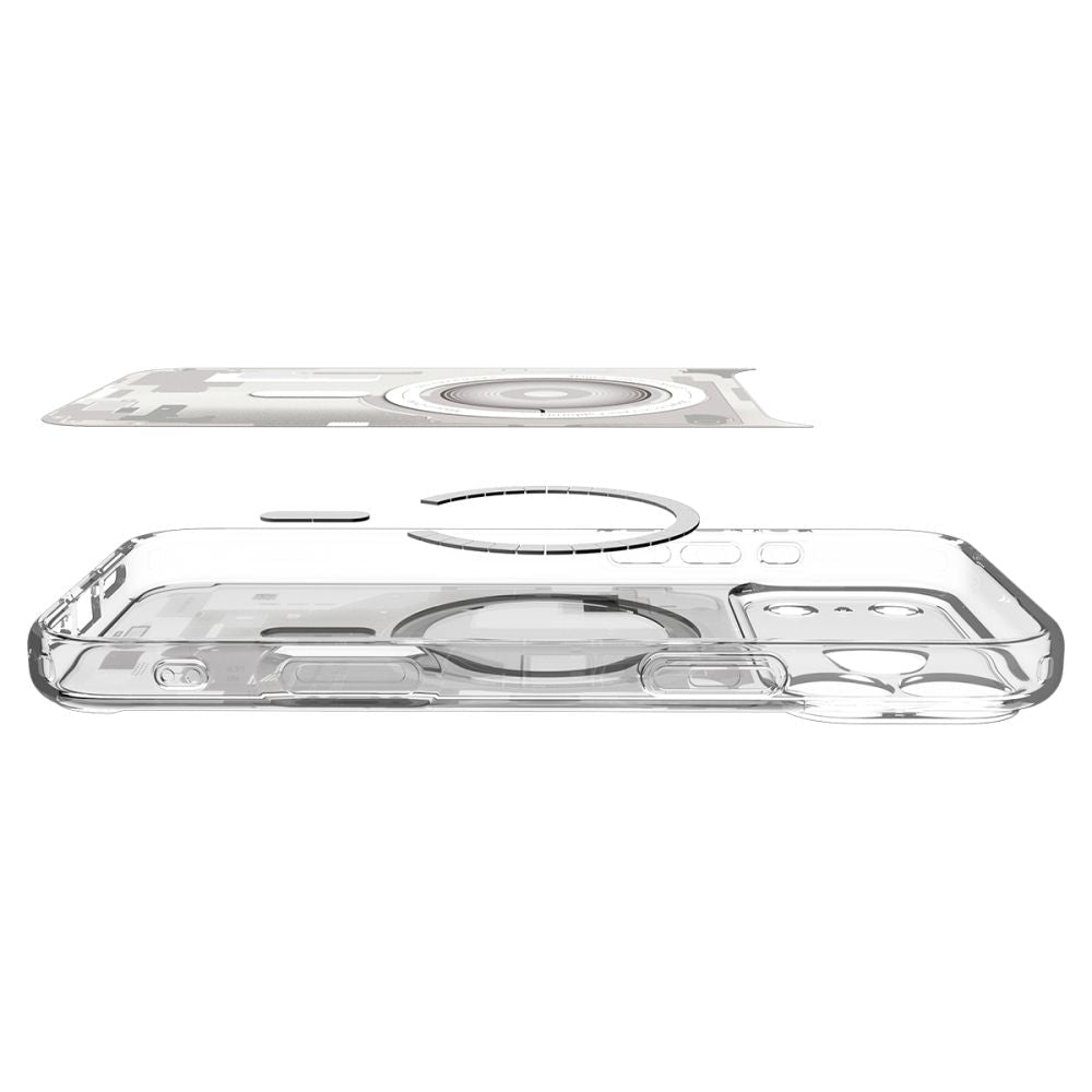 Spigen iPhone 18 Pro / iPhone 17 Pro - Σκληρή Θήκη με Πλαίσιο Σιλικόνης Και MagSafe - Ultra Hybrid Mag - Zero One White