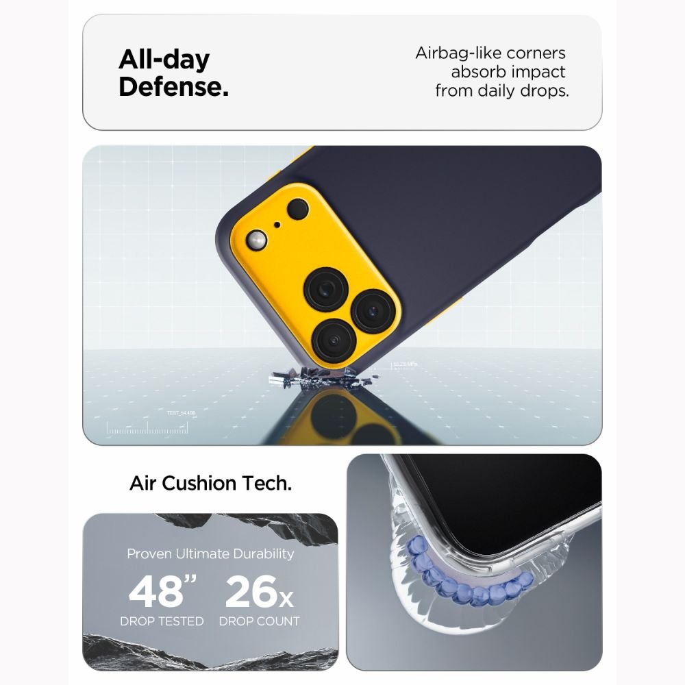 Spigen iPhone 18 Pro / iPhone 17 Pro - Θήκη Σιλικόνης με MagSafe - Nano Pop Mag - Blueberry Navy