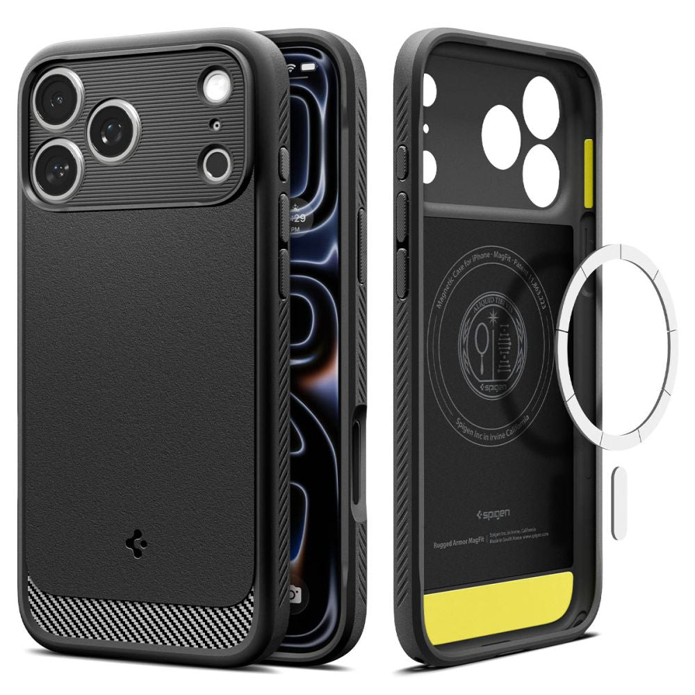 Spigen iPhone 18 Pro / iPhone 17 Pro - Θήκη TPU με MagSafe - Rugged Armor Mag - Matte Black