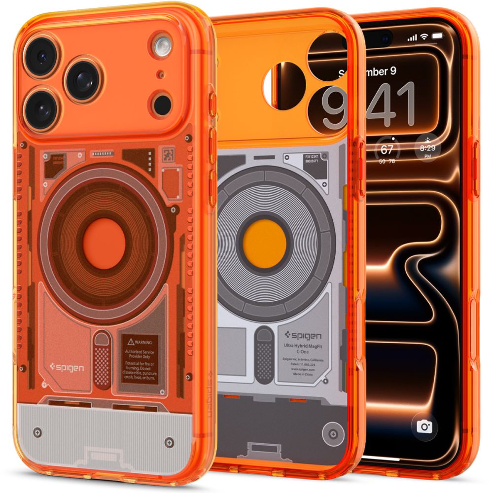 Spigen iPhone 18 Pro Max / iPhone 17 Pro Max - Σκληρή Θήκη με Πλαίσιο Σιλικόνης Και MagSafe - Ultra Hybrid Mag - C-One Tangerine