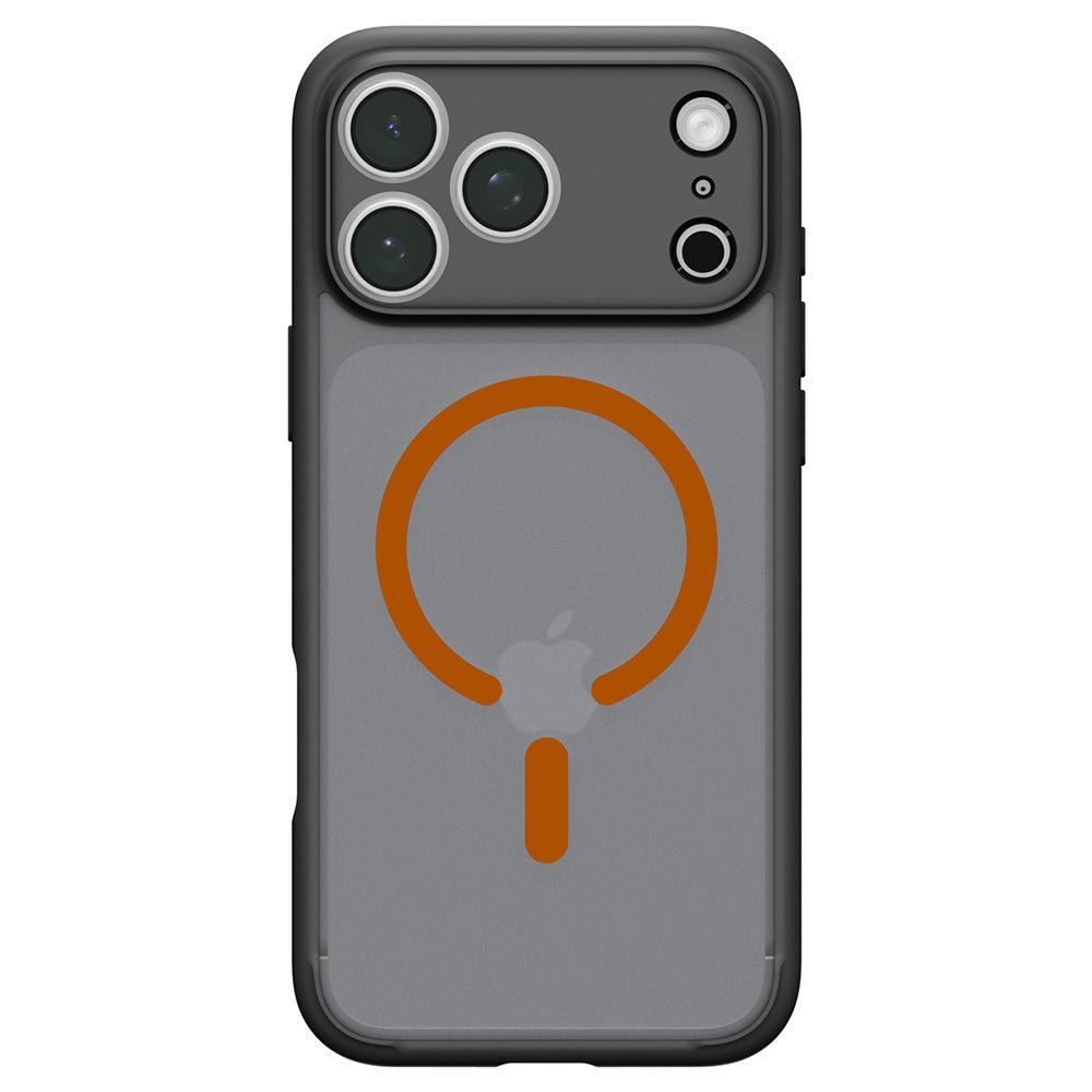 Spigen iPhone 18 Pro Max / iPhone 17 Pro Max - Σκληρή Θήκη με Πλαίσιο Σιλικόνης και MagSafe - Ultra Hybrid Mag - Frost Black / Orange