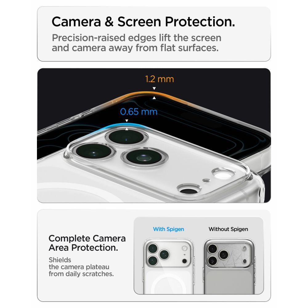 Spigen iPhone 18 Pro Max / iPhone 17 Pro Max - Σκληρή Θήκη με Πλαίσιο Σιλικόνης Και MagSafe - Ultra Hybrid Mag - Frost White