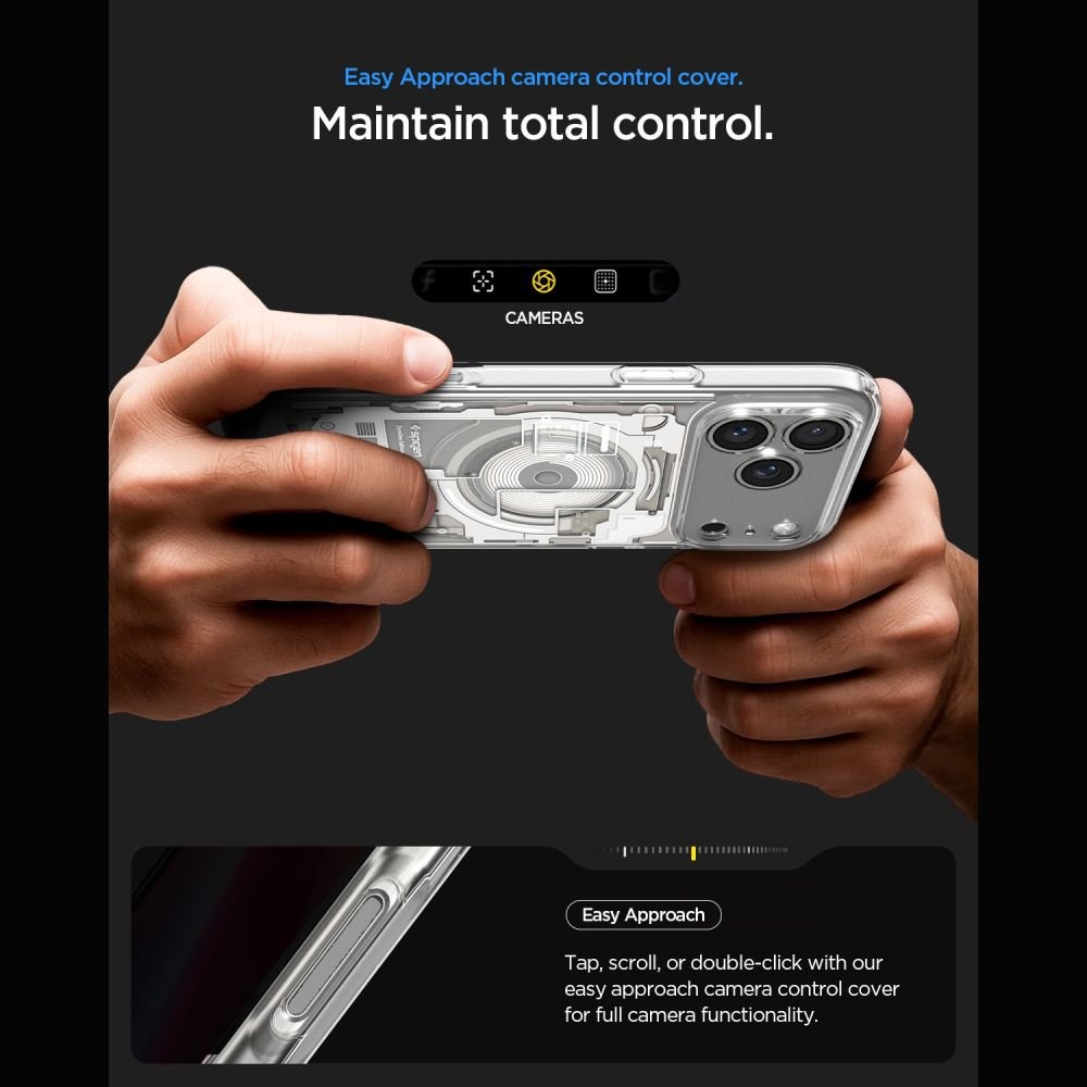 Spigen iPhone 18 Pro Max / iPhone 17 Pro Max - Σκληρή Θήκη με Πλαίσιο Σιλικόνης Και MagSafe - Ultra Hybrid Mag - Zero One Natural Titanium