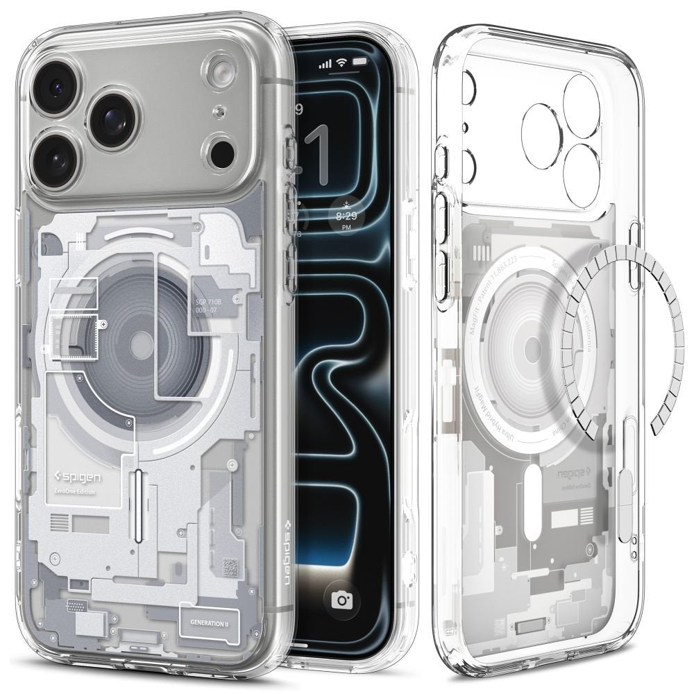 Spigen iPhone 18 Pro Max / iPhone 17 Pro Max - Σκληρή Θήκη με Πλαίσιο Σιλικόνης Και MagSafe - Ultra Hybrid Mag - Zero One White