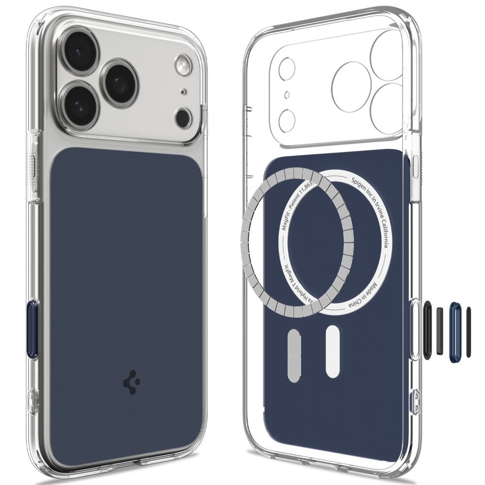 Spigen iPhone 18 Pro Max / iPhone 17 Pro Max - Σκληρή Θήκη με Πλαίσιο Σιλικόνης Και MagSafe - Ultra Hybrid T Mag - Matte Blue
