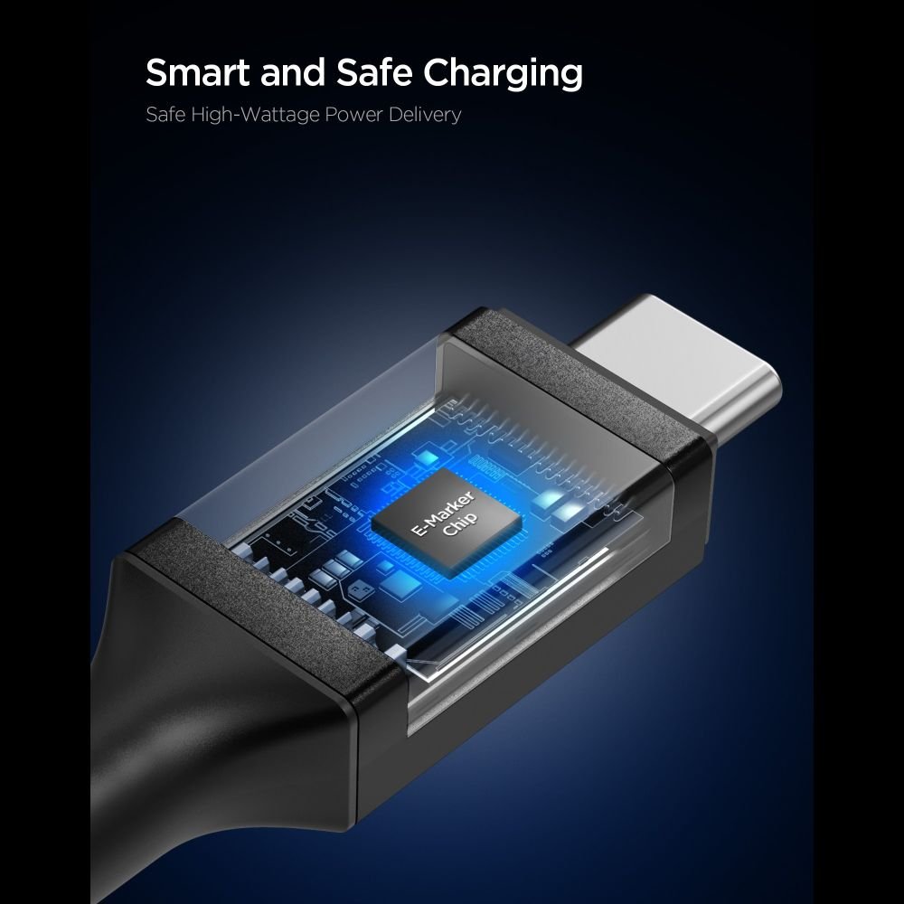 Spigen Καλώδιο Γρήγορης Φόρτισης 100W Type - C to Type - C - Essential EB10015CC - 150 cm - Black