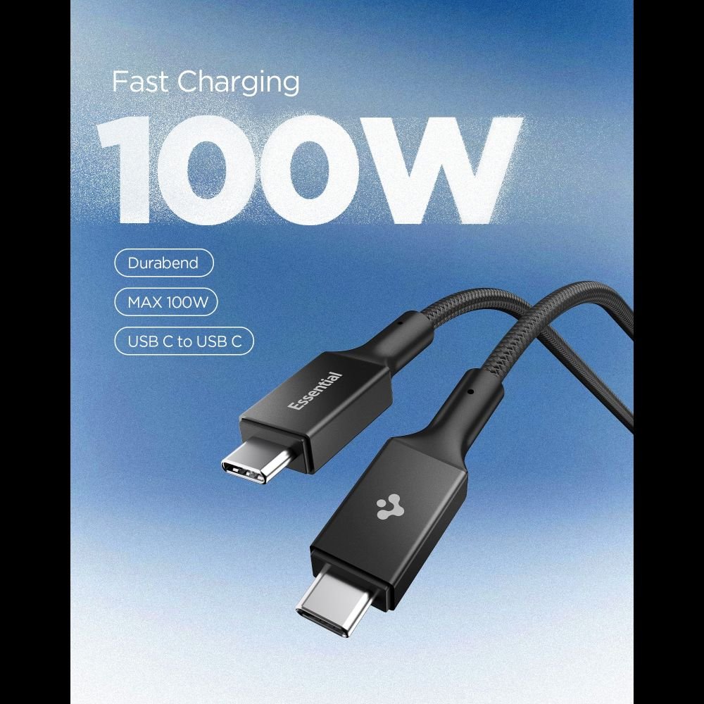Spigen Καλώδιο Γρήγορης Φόρτισης 100W Type - C to Type - C - Essential EB10015CC - 150 cm - Black