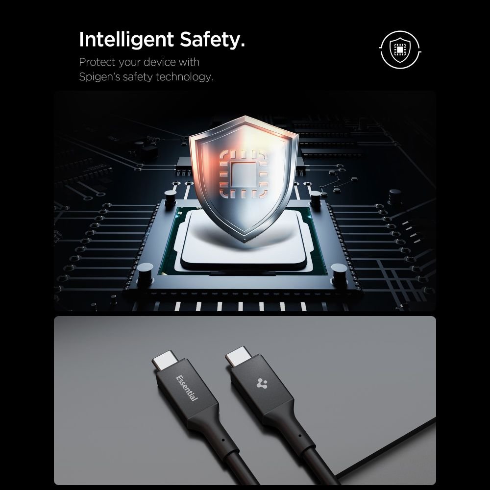Spigen Καλώδιο Γρήγορης Φόρτισης 100W Type - C to Type - C - Essential EB10020CC - 200 cm - Black