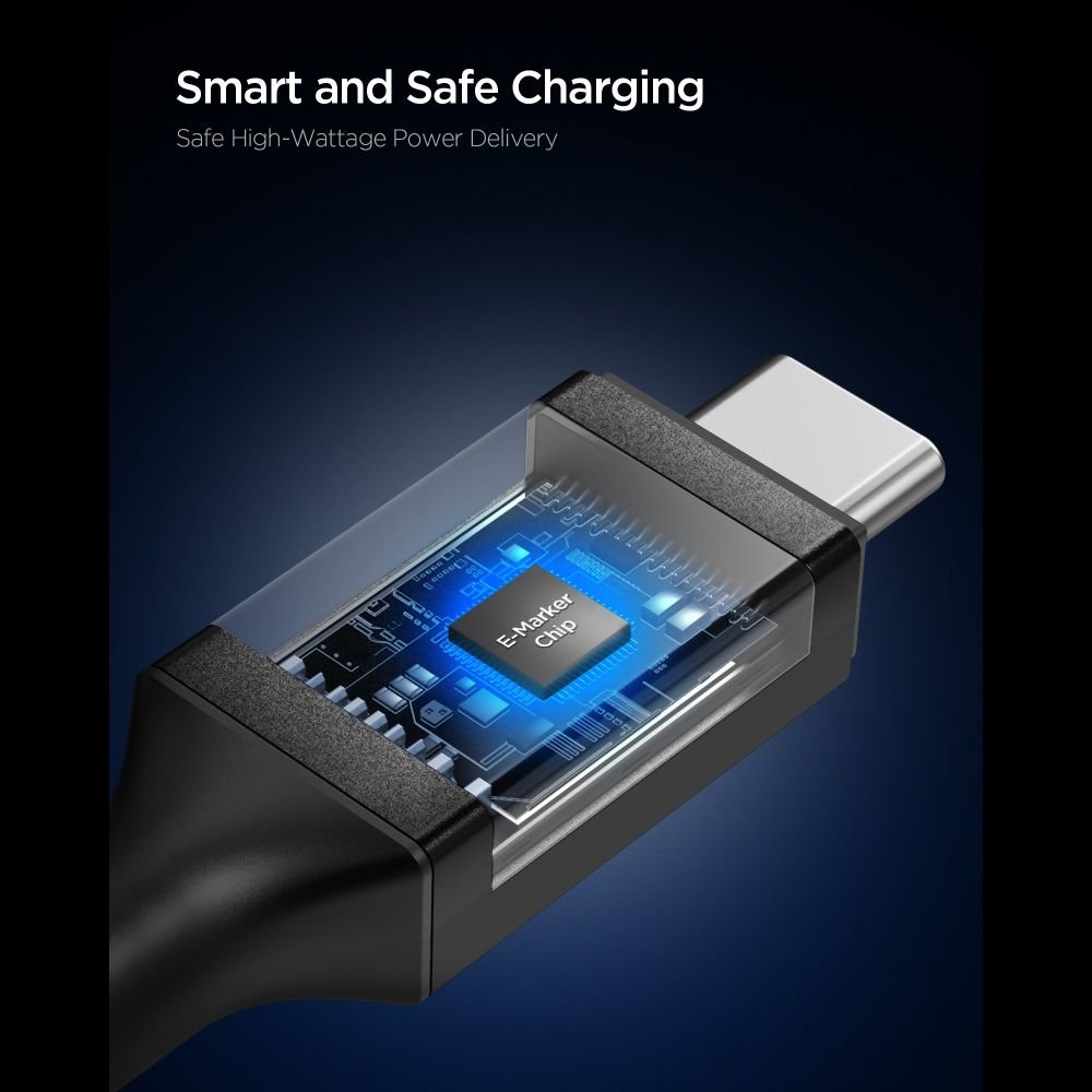 Spigen Καλώδιο Γρήγορης Φόρτισης 100W Type - C to Type - C - Essential EB10020CC - 200 cm - Black