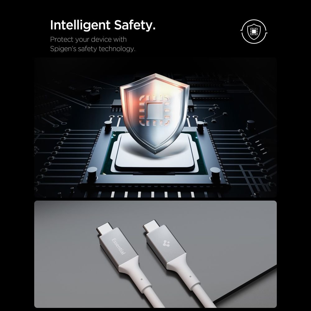 Spigen Καλώδιο Γρήγορης Φόρτισης 100W Type - C to Type - C - Essential EB10020CC - 200 cm - White