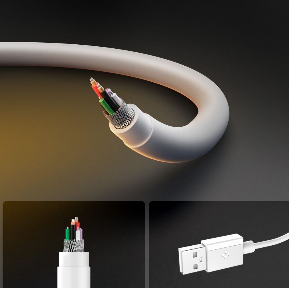 Spigen Καλώδιο Γρήγορης Φόρτισης 60W USB to Type - C - Essential EB6010AC - 100 cm - White