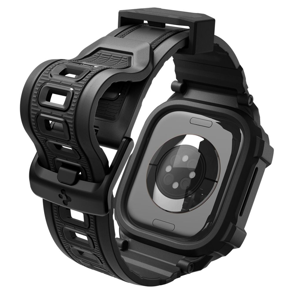Spigen Λουράκι Apple Watch 12 - 46mm με Θήκη Προστασίας - Rugged Armor Pro - Matte Black