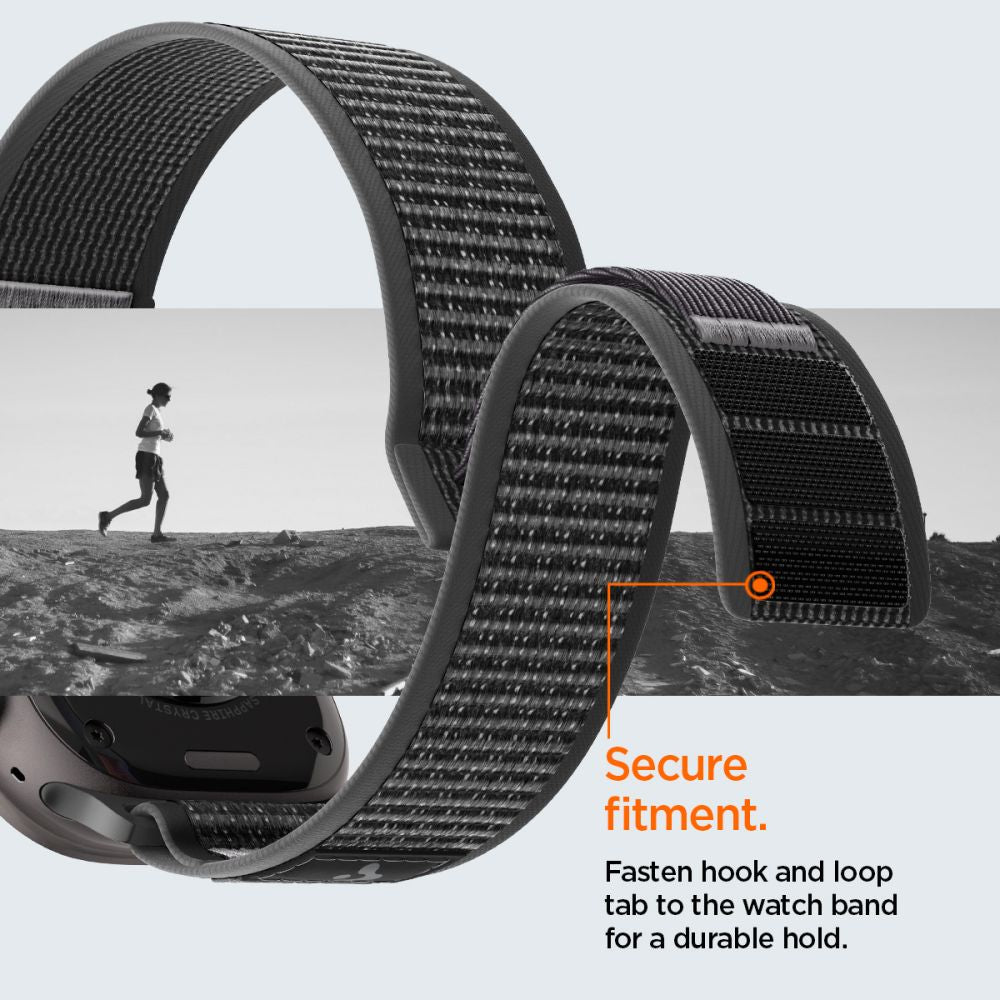Spigen Λουράκι Apple Watch 8/9/10/11 - SE (1/2/3) - Ultra (1/2/3) – 44/45/46/49mm - Athlex Air 2 - Active Black / Grey