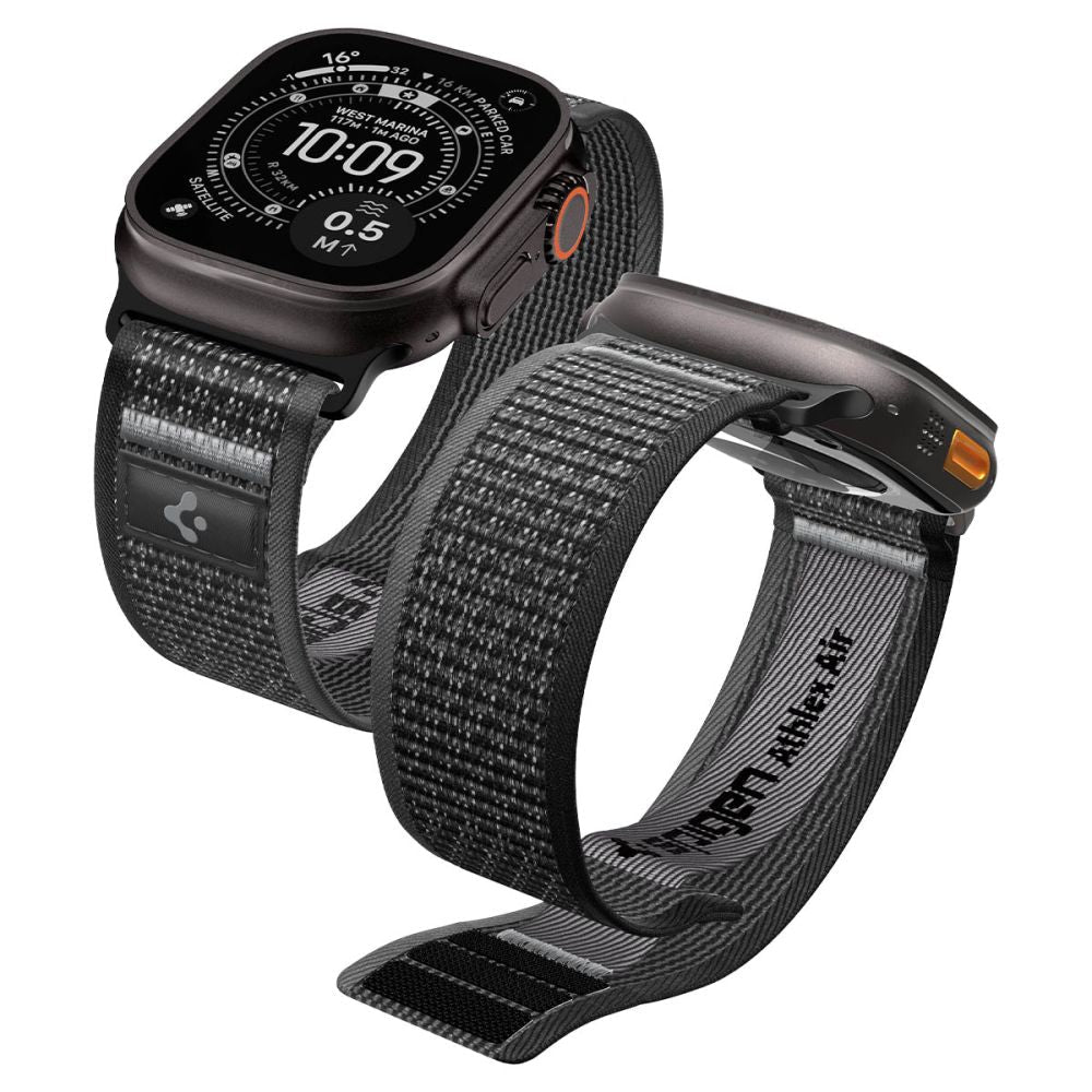Spigen Λουράκι Apple Watch 8/9/10/11 - SE (1/2/3) - Ultra (1/2/3) – 44/45/46/49mm - Athlex Air 2 - Active Black / Grey