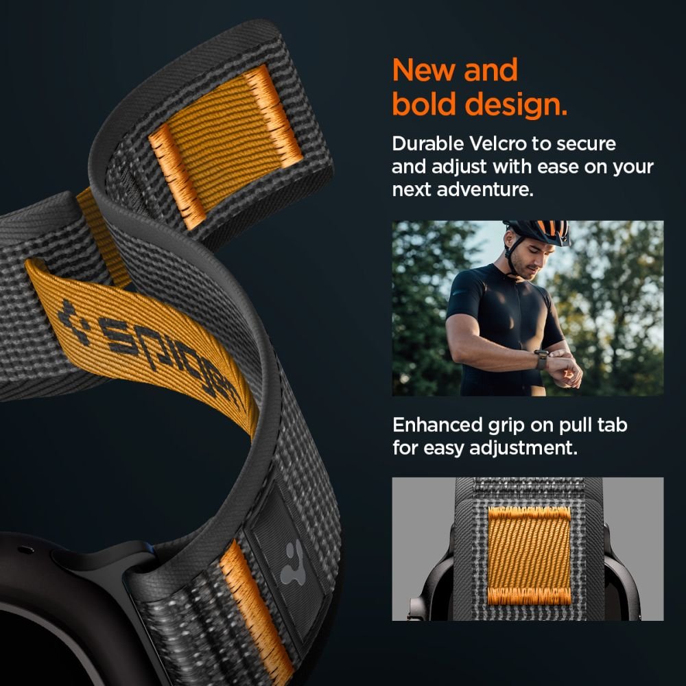 Spigen Λουράκι Apple Watch 8/9/10/11 - SE (1/2/3) - Ultra (1/2/3) – 44/45/46/49mm - Athlex Air 2 - Active Black / Orange
