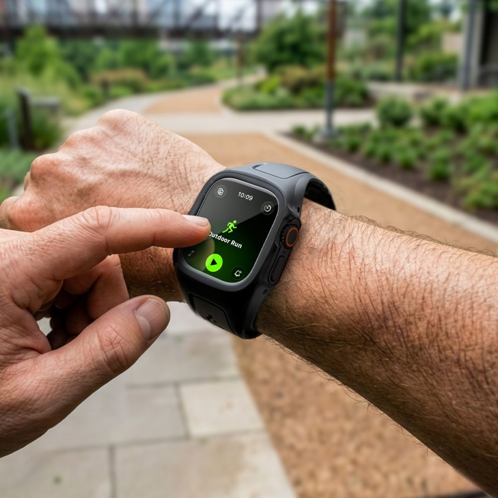 Spigen Λουράκι Apple Watch Ultra (1/2/3) - 49mm με Θήκη Προστασίας και Αντιχαρακτικό Γυαλί Οθόνης - Liquid Air Pro - Black