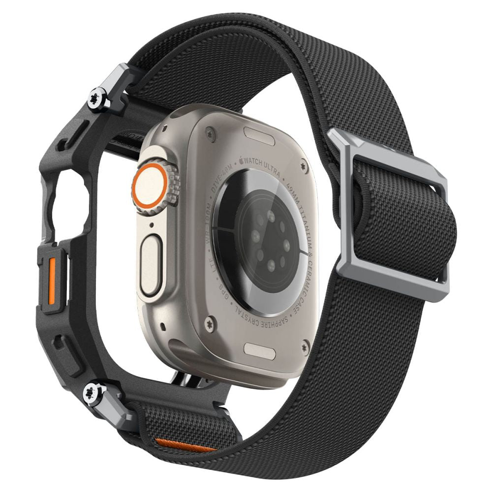 Spigen Λουράκι Apple Watch Ultra (1/2/3) - 49mm με Θήκη Προστασίας και Αντιχαρακτικό Γυαλί Οθόνης - Lite Fit Pro - Matte Black