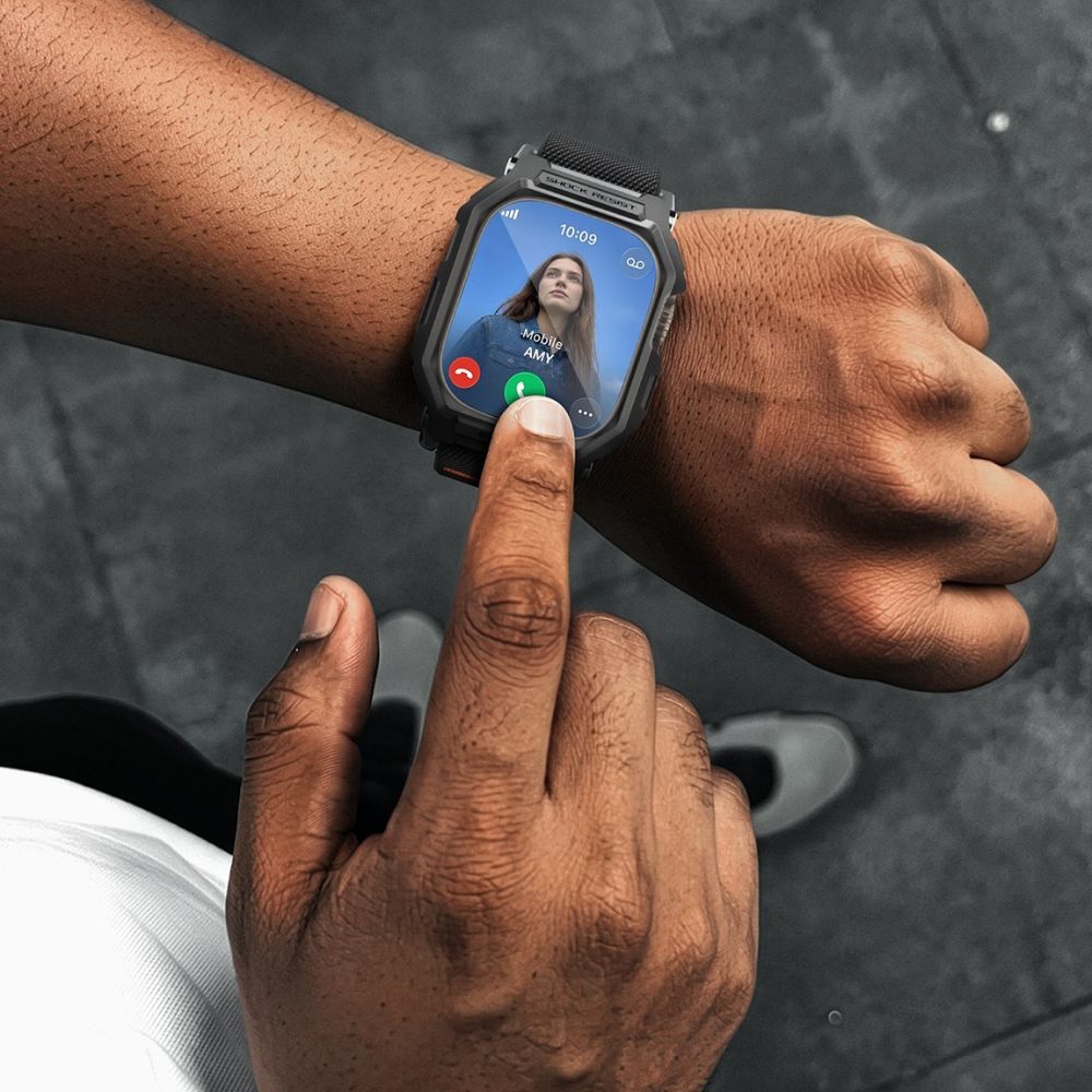 Spigen Λουράκι Apple Watch Ultra (1/2/3) - 49mm με Θήκη Προστασίας και Αντιχαρακτικό Γυαλί Οθόνης - Lite Fit Pro - Matte Black