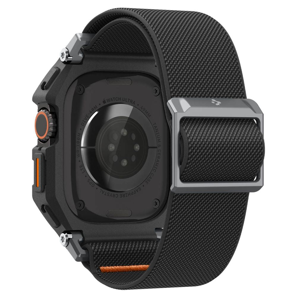 Spigen Λουράκι Apple Watch Ultra (1/2/3) - 49mm με Θήκη Προστασίας και Αντιχαρακτικό Γυαλί Οθόνης - Lite Fit Pro - Matte Black