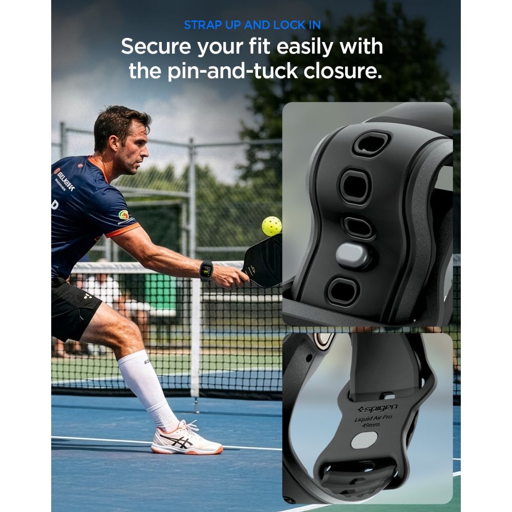 Spigen Λουράκι Apple Watch Ultra (1/2/3) - 49mm με Θήκη Προστασίας - Liquid Air Pro - Black
