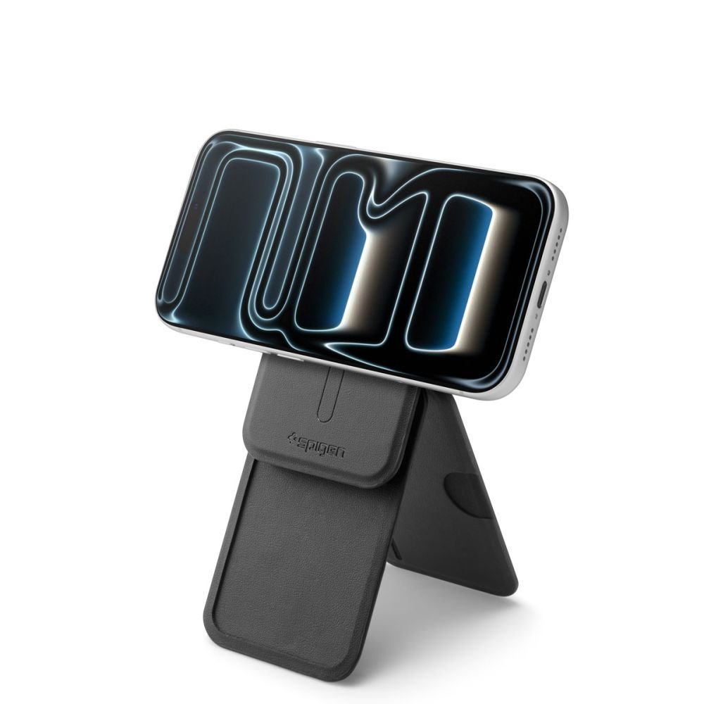 Spigen Μαγνητική Θήκη για 3 Κάρτες και Stand Κινητού από Συνθετικό Δέρμα - S314 - 2 - Black