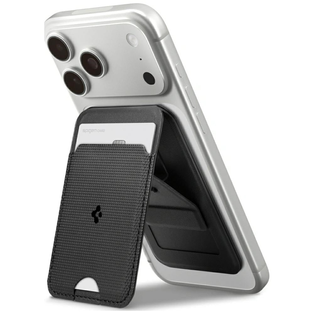 Spigen Μαγνητική Θήκη για Κάρτα και Stand Κινητού από Συνθετικό Δέρμα - S314 - 3 - Black