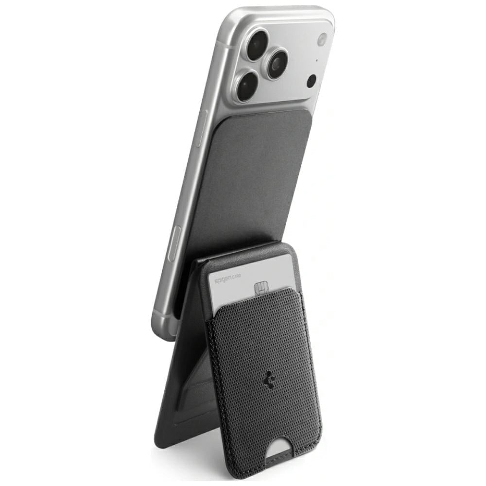 Spigen Μαγνητική Θήκη για Κάρτα και Stand Κινητού από Συνθετικό Δέρμα - S314 - 3 - Black