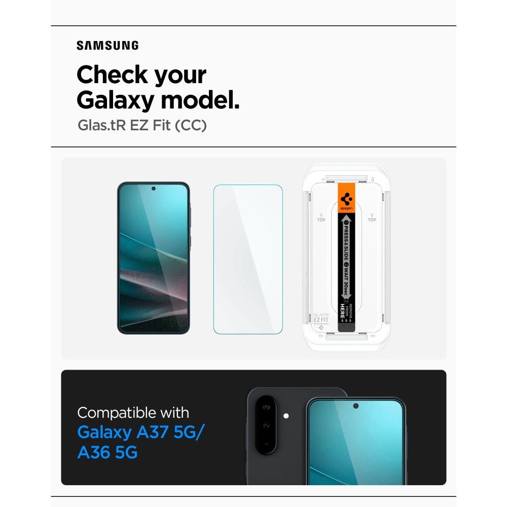 Spigen Samsung Galaxy A36 5G / A37 5G - Αντιχαρακτικό Γυαλί Οθόνης 9H - Glas.TR EZ FIT HD - Clear
