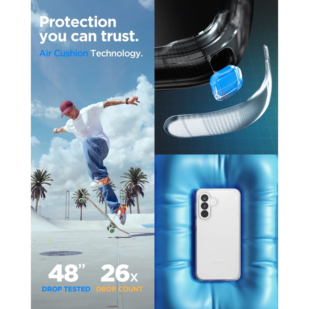 Spigen Samsung Galaxy A37 5G - Σκληρή Θήκη με Πλαίσιο Σιλικόνης - Ultra Hybrid - Crystal Clear