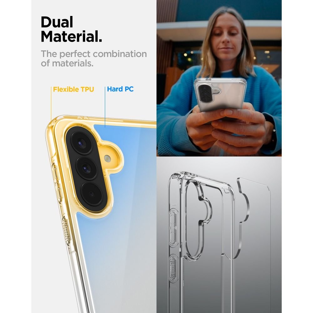 Spigen Samsung Galaxy A57 5G - Σκληρή Θήκη με Πλαίσιο Σιλικόνης - Ultra Hybrid - Crystal Clear