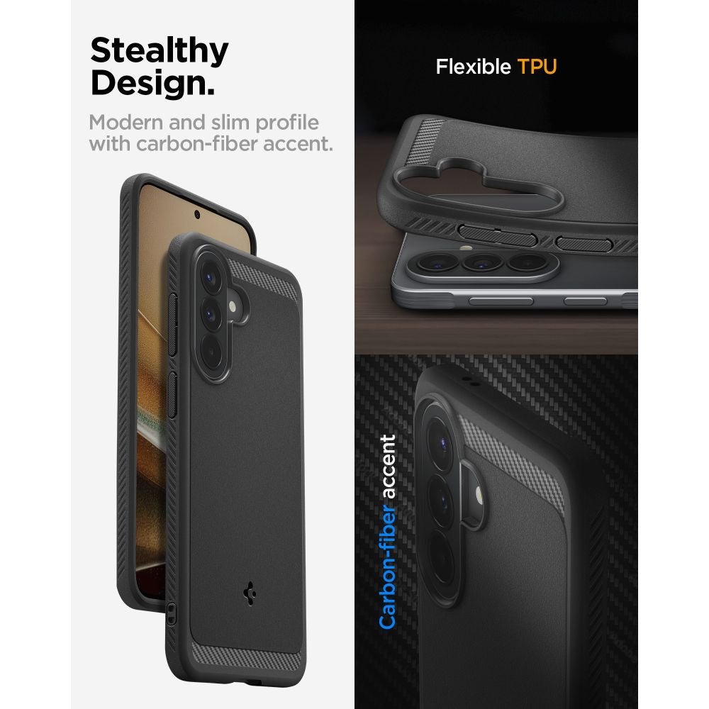 Spigen Samsung Galaxy A57 5G - Θήκη Σιλικόνης TPU - Rugged Armor - Matte Black