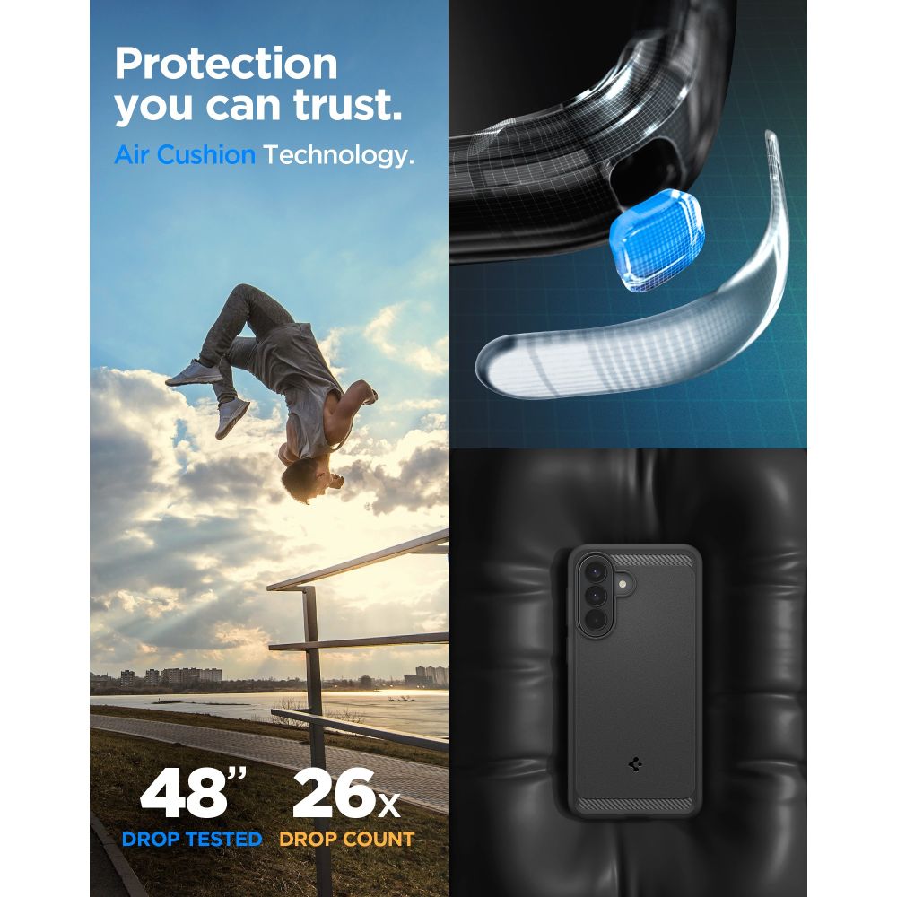 Spigen Samsung Galaxy A57 5G - Θήκη Σιλικόνης TPU - Rugged Armor - Matte Black