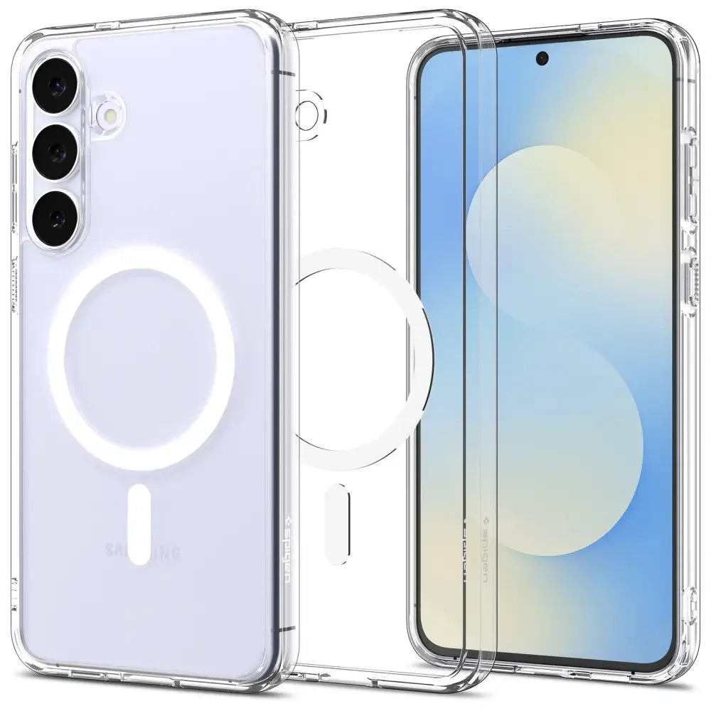 Spigen Samsung Galaxy S25 FE - Ultra Hybrid Mag - Σκληρή Θήκη με Πλαίσιο Σιλικόνης Και MagSafe - Clear / White - likebrands.gr