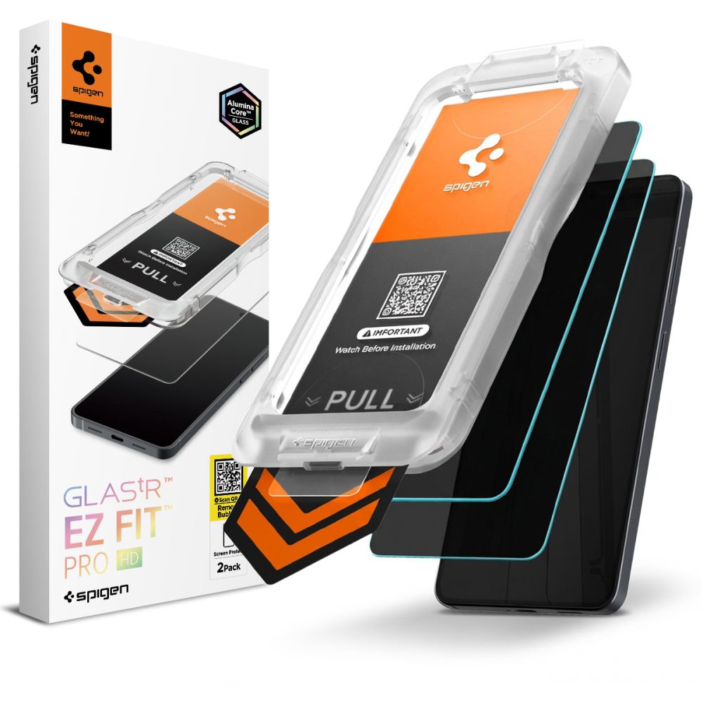 Spigen Samsung Galaxy S26 - Αντιχαρακτικό Γυαλί Οθόνης 10H - Glas.tR EZ Fit Pro AC - 2 Τεμάχια - Privacy