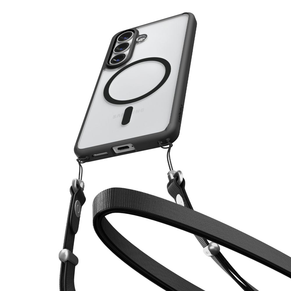 Spigen Samsung Galaxy S26 - Σκληρή Θήκη με Πλαίσιο Σιλικόνης Και MagSafe - Ultra Hybrid Mag - Clear / Matte Black