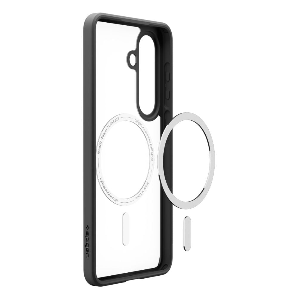 Spigen Samsung Galaxy S26 - Σκληρή Θήκη με Πλαίσιο Σιλικόνης Και MagSafe - Ultra Hybrid Mag - Clear / Matte Black