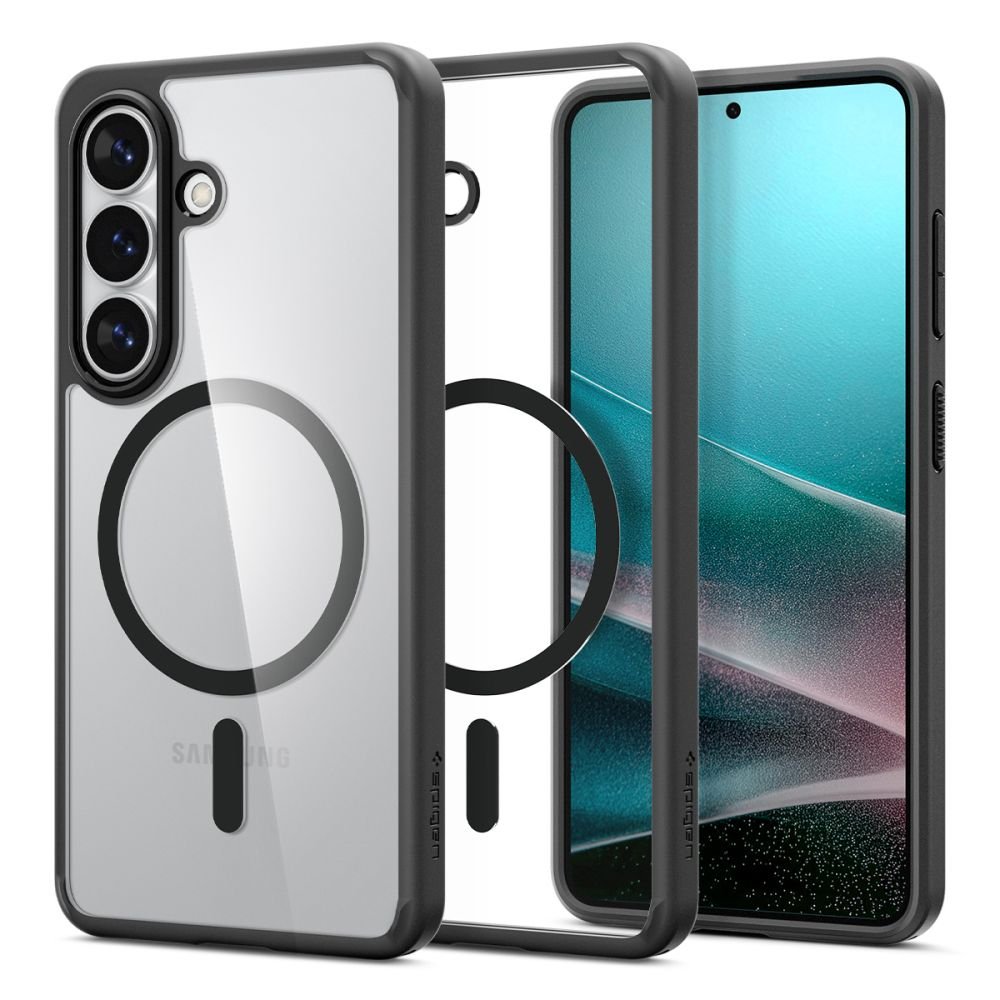 Spigen Samsung Galaxy S26 - Σκληρή Θήκη με Πλαίσιο Σιλικόνης Και MagSafe - Ultra Hybrid Mag - Clear / Matte Black