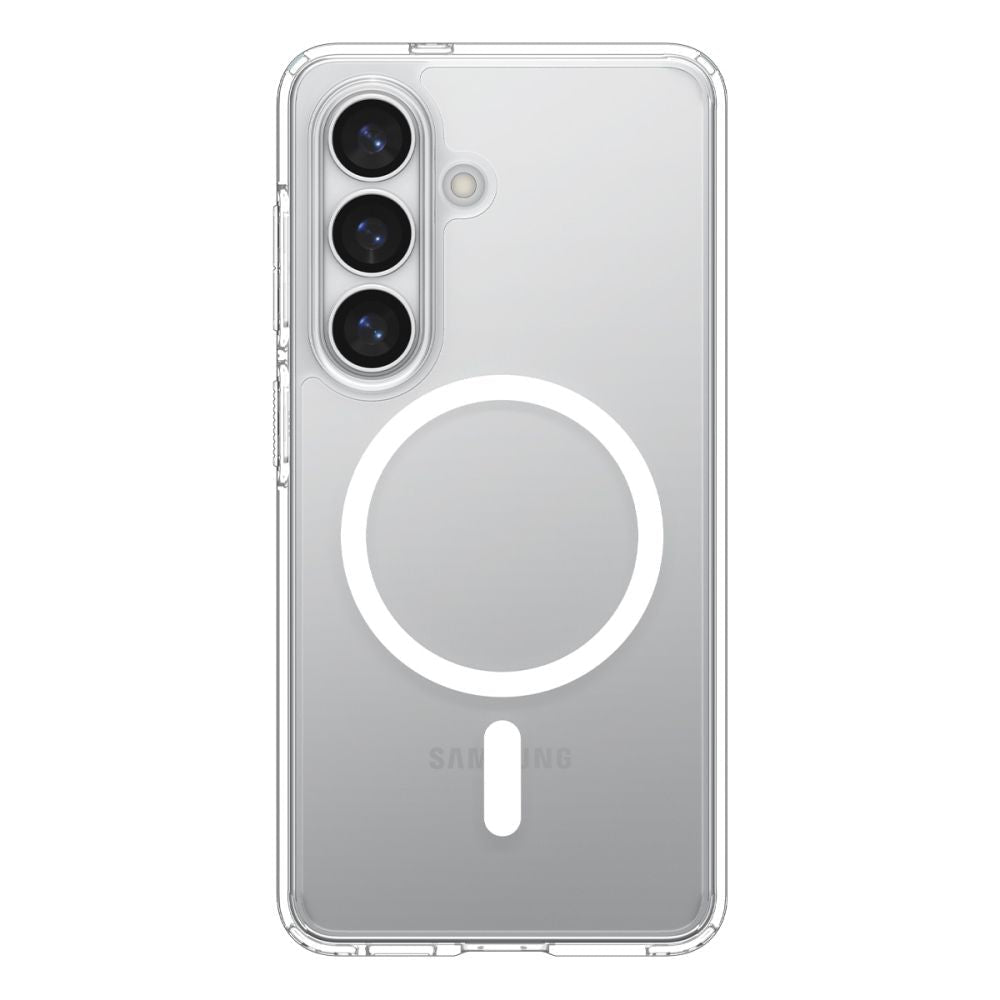 Spigen Samsung Galaxy S26 - Σκληρή Θήκη με Πλαίσιο Σιλικόνης Και MagSafe - Ultra Hybrid Mag - Clear / White