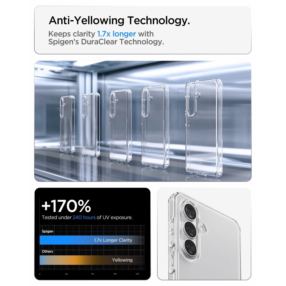 Spigen Samsung Galaxy S26 Σκληρή Θήκη με Πλαίσιο Σιλικόνης - Ultra Hybrid - Crystal Clear