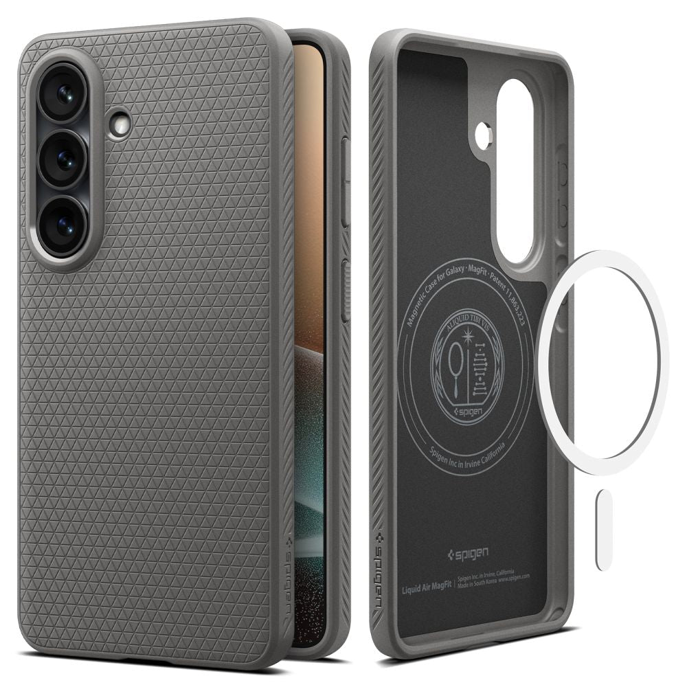 Spigen Samsung Galaxy S26 - Θήκη Σιλικόνης με Magsafe - Liquid Air Mag - Marble Grey
