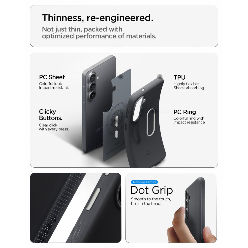 Spigen Samsung Galaxy S26 - Θήκη Σιλικόνης με MagSafe - Nano Pop Mag - Black Sesame